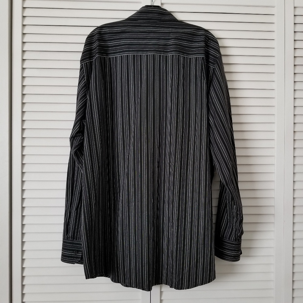 ALFANI Men's black button down shirt XL - Picture 4 of 5